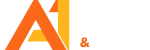 Bright orange and yellow "A1" next to the bold white text "FIRE & safety" on a black background, conveying urgency and safety awareness.